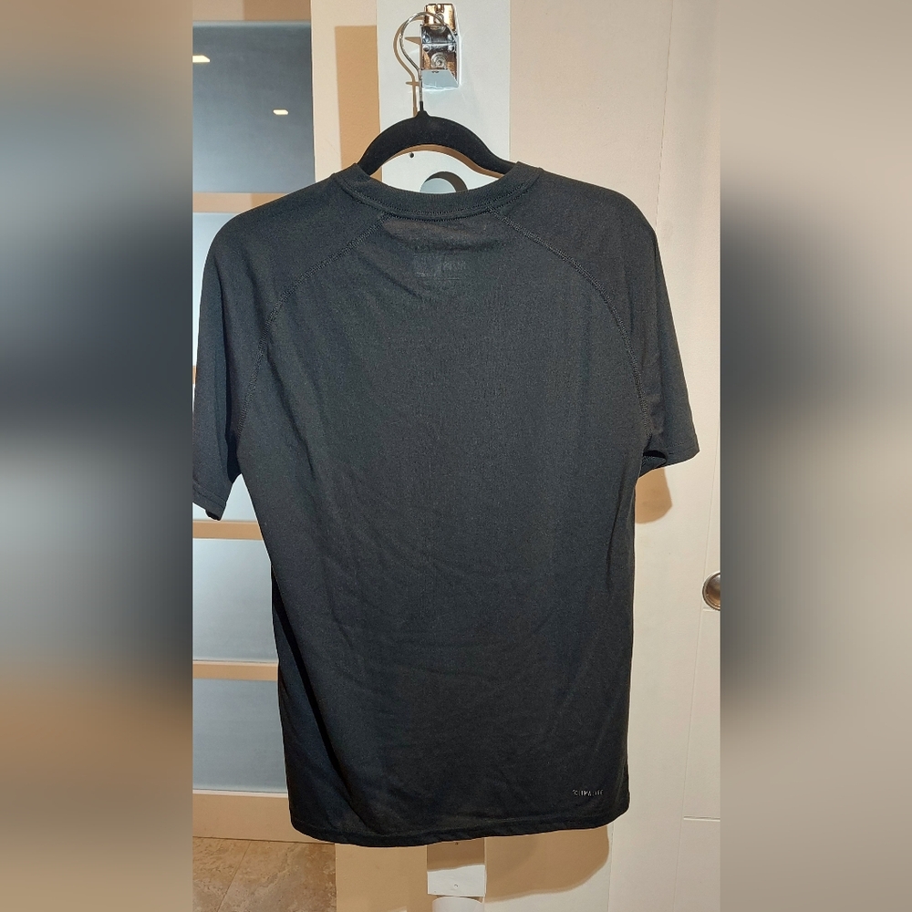 Adidas Black Tee with Gold Chain and Bird Design - Picture 3 of 4